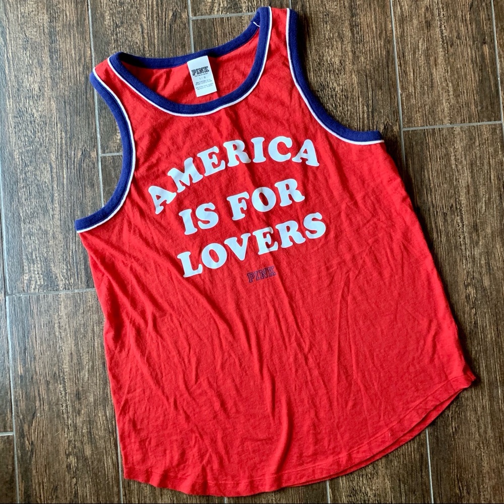 VS Pink ‘America Is For Lovers’ Tank Large